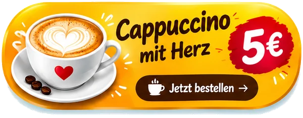 Cappuccino mit Herz für 5 € spendieren